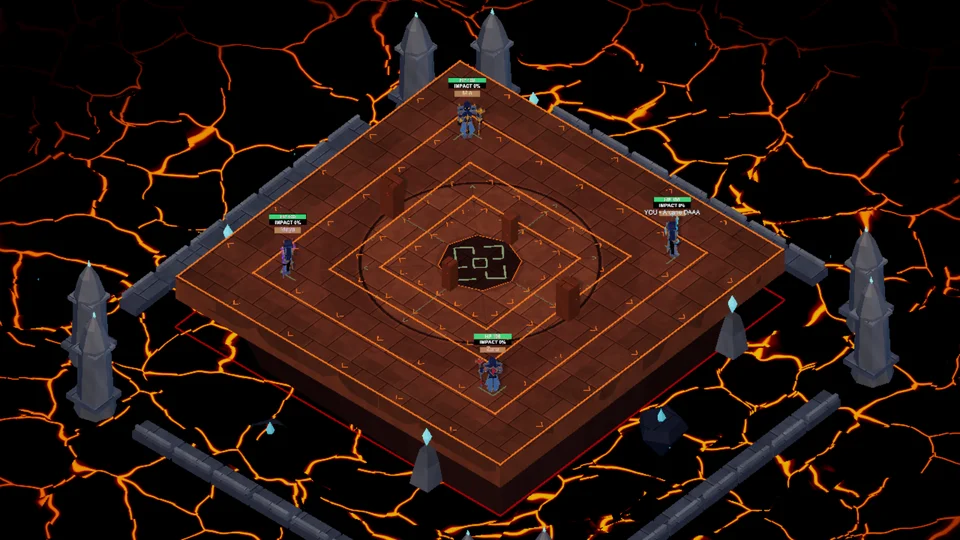 Molten Crucible arena captured in Unity